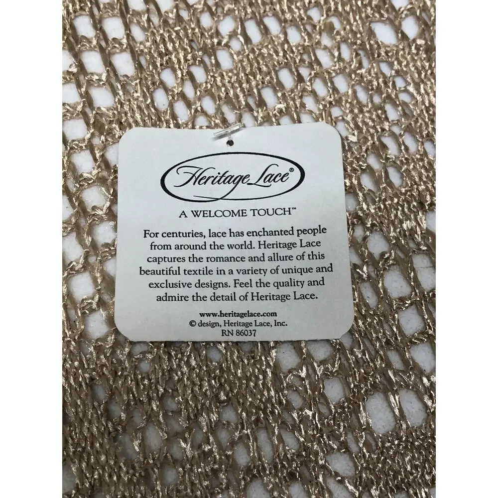 HERITAGE LACE Biege Homespun Runner - 33